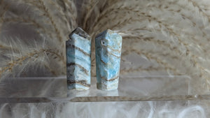 1-2" Caribbean Calcite Crystal Towers 2pcs