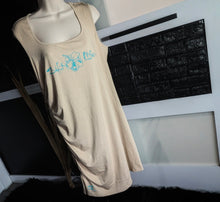 Load image into Gallery viewer, Ocean Vibes Hibiscus Flower Rouched Midi Dress XXXL
