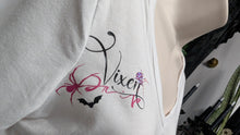Load image into Gallery viewer, White Gothic Glitter Vixen &amp; Morbid Drip Combo Shirt MD
