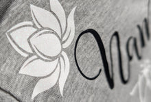 Load image into Gallery viewer, Custom Pressed &quot;Ohm&quot; Namaste Yoga Lotus Shirt SM

