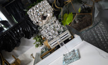 Load image into Gallery viewer, Glass &amp; Bling Candle Holder &amp; Chrome Bling Planter
