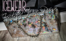 Load image into Gallery viewer, Icewear Insulated Metallic Silver Holographic Wine Cooler Purse NEW
