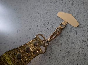 Gold Crossbody Phone Strap w/Phone Case Anchor NEW