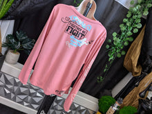 Load image into Gallery viewer, Coral Cancer Strong Silky Long Sleeve Top XL
