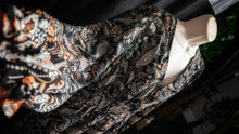Load image into Gallery viewer, Devoted Black &amp; Coral Paisley Long Sleeve Maxi Dress 1X
