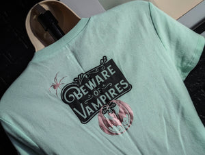 Vixen Drip Custom Pressed Minty Teal Vampire Tee T-Shirt LG