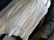 Load image into Gallery viewer, Billabong Boho Ivory Crochet Cotton Tank Crop Top MD

