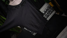 Load image into Gallery viewer, Lane Bryant Black Cowl Beaded Long Sweater XL-2XL
