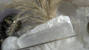 4" Utah Ice Selenite Crystal Log