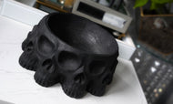 Gothic Black Skull Entry Kitchen Bath Bowl Dish