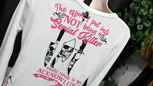 Load image into Gallery viewer, White Gothic Glitter Vixen &amp; Morbid Drip Combo Shirt MD
