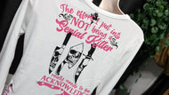 White Gothic Glitter Vixen & Morbid Drip Combo Shirt MD