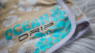 Ocean Drip Custom Pressed Hibiscus Flower Shorts LG-XL