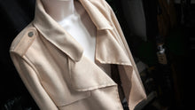 Load image into Gallery viewer, Haute Monde Tan Faux Suede Moto Jacket MD
