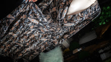 Load image into Gallery viewer, Devoted Black &amp; Coral Paisley Long Sleeve Maxi Dress 1X
