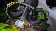 Cubic Zirconia Teardrop Drop Earrings Stand Not Included