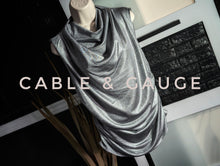 Load image into Gallery viewer, Cable &amp; Gauge Silver Cowl Neck Camisole Tank Top XL

