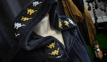 Load image into Gallery viewer, Kappa Black &amp; Gold Velour &amp; Satin Hoodie Sweater XL
