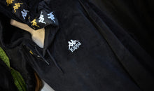 Load image into Gallery viewer, Kappa Black &amp; Gold Velour &amp; Satin Hoodie Sweater XL
