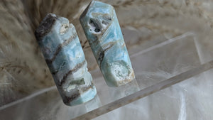 1-2" Caribbean Calcite Crystal Towers 2pcs
