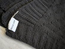 Load image into Gallery viewer, Bella Lux Dark Grey Knit Throw Blanket (50&quot;x54&quot;)

