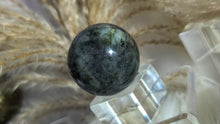 Load image into Gallery viewer, 1.5&quot; Mini Labradorite Flash Sphere with Stand
