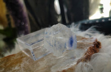 Load image into Gallery viewer, Rare Blue Halite Crystal in Display Case

