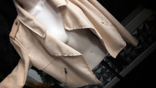 Load image into Gallery viewer, Haute Monde Tan Faux Suede Moto Jacket MD
