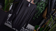 Load image into Gallery viewer, Lane Bryant Black Cowl Beaded Long Sweater XL-2XL

