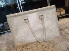 Load image into Gallery viewer, Sabella Moda Firenze Crocodile Print Italian Leather Laptop Bag Purse Briefcase
