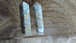 1-2" Caribbean Calcite Crystal Towers 2pcs