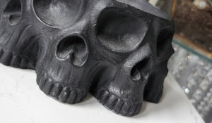 Gothic Black Skull Entry Kitchen Bath Bowl Dish