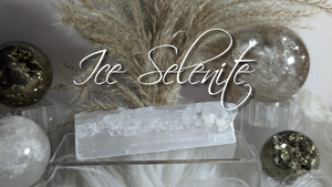 4" Utah Ice Selenite Crystal Log