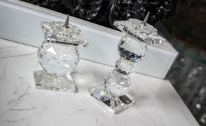 Vintage Swarovski Crystal Candle Holders 2pcs **CHIPS**