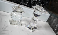 Vintage Swarovski Crystal Candle Holders 2pcs **CHIPS**