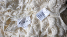 Load image into Gallery viewer, Olive &amp; Oak Ivory Long Mesh Knit Cover Up Beach Dress LG
