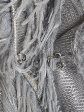 Load image into Gallery viewer, Greylin Grey Faux Fur Shaggy Crop Jacket SM
