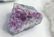 Amethyst in Blue Agate Crystal Cluster