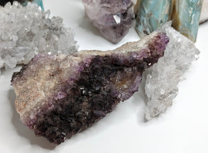 6" Thunder Bay Black Amethyst Citrine Crystal