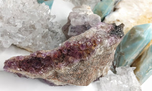 6" Thunder Bay Black Amethyst Citrine Crystal