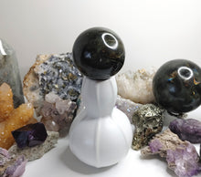 Load image into Gallery viewer, 2&quot; Labradorite Flash Sphere w/White Stand
