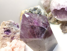 Load image into Gallery viewer, Amethyst Rainbow Smokey Quartz Crystal Pillar Tower
