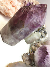 Load image into Gallery viewer, Amethyst Rainbow Smokey Quartz Crystal Pillar Tower
