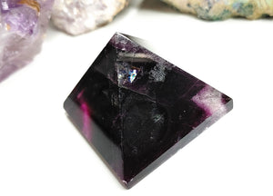 1.5" Purple Fluorite Crystal Pyramid
