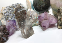 Load image into Gallery viewer, 4&quot; Lodolite Garden Quartz Crystal Pillar Tower
