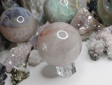 Load image into Gallery viewer, 2.5&quot; Shean Rose Strawberry Quartz Crystal Sphere with Stand
