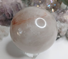 Load image into Gallery viewer, 2.5&quot; Shean Rose Strawberry Quartz Crystal Sphere with Stand
