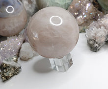 Load image into Gallery viewer, 2.5&quot; Shean Rose Strawberry Quartz Crystal Sphere with Stand
