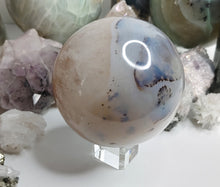 Load image into Gallery viewer, 3&quot; Agate Rainbow Quartz Crystal Sphere with Base
