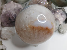 Load image into Gallery viewer, 3&quot; Agate Rainbow Quartz Crystal Sphere with Base
